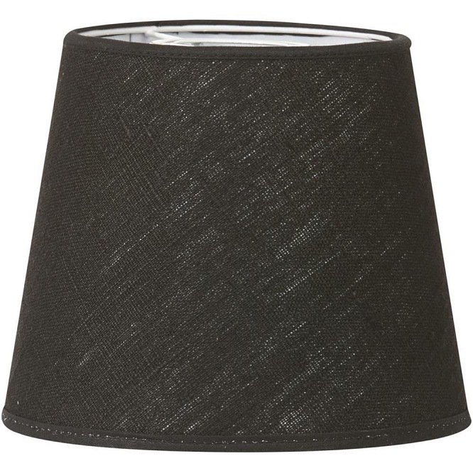 Klasyczny lniany abażur Mia czarny 20cm